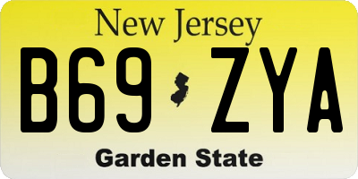 NJ license plate B69ZYA