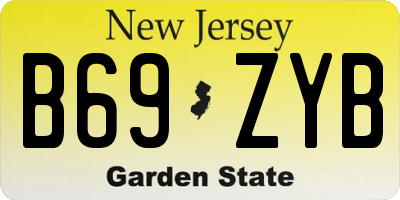 NJ license plate B69ZYB