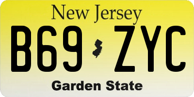 NJ license plate B69ZYC