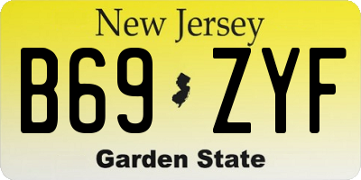 NJ license plate B69ZYF