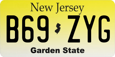 NJ license plate B69ZYG