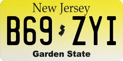 NJ license plate B69ZYI