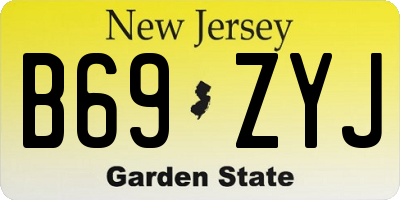 NJ license plate B69ZYJ
