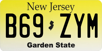 NJ license plate B69ZYM