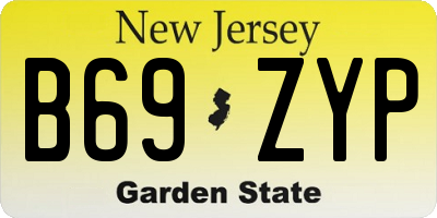 NJ license plate B69ZYP