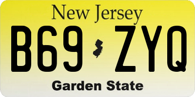 NJ license plate B69ZYQ