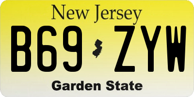 NJ license plate B69ZYW