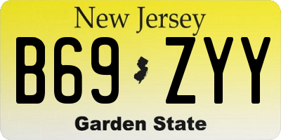 NJ license plate B69ZYY