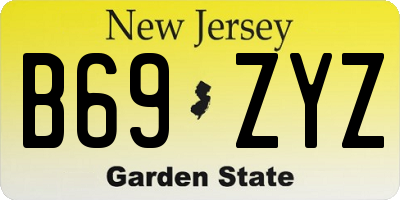 NJ license plate B69ZYZ