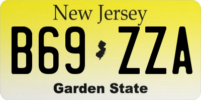 NJ license plate B69ZZA