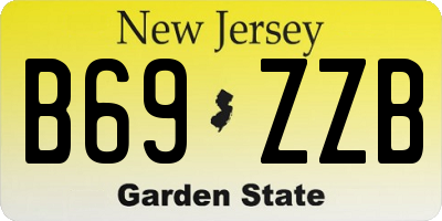 NJ license plate B69ZZB