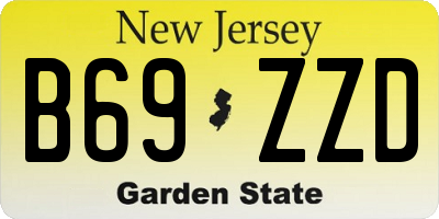 NJ license plate B69ZZD