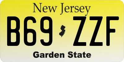 NJ license plate B69ZZF