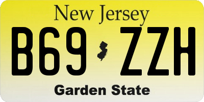 NJ license plate B69ZZH