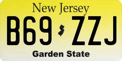 NJ license plate B69ZZJ