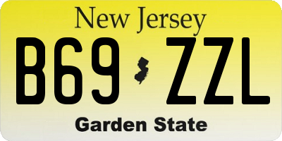 NJ license plate B69ZZL