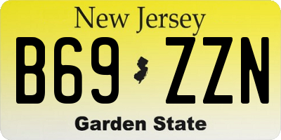 NJ license plate B69ZZN