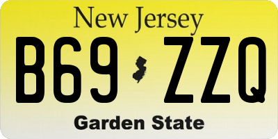 NJ license plate B69ZZQ