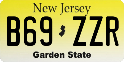 NJ license plate B69ZZR