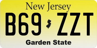 NJ license plate B69ZZT