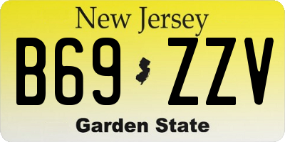 NJ license plate B69ZZV