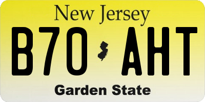 NJ license plate B70AHT