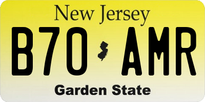NJ license plate B70AMR