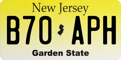 NJ license plate B70APH
