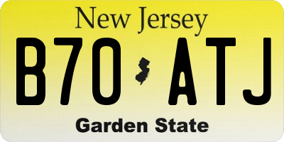 NJ license plate B70ATJ