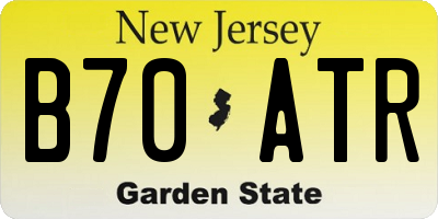 NJ license plate B70ATR