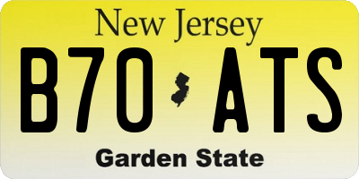 NJ license plate B70ATS