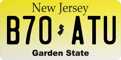 NJ license plate B70ATU