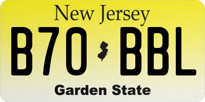 NJ license plate B70BBL