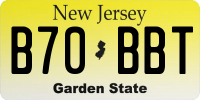 NJ license plate B70BBT