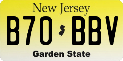NJ license plate B70BBV