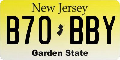 NJ license plate B70BBY