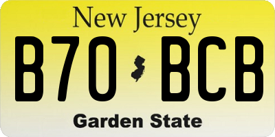 NJ license plate B70BCB