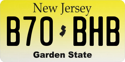 NJ license plate B70BHB