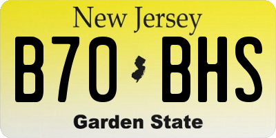 NJ license plate B70BHS