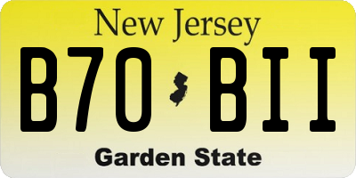 NJ license plate B70BII