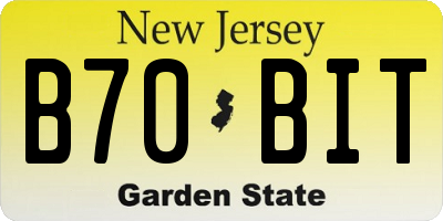 NJ license plate B70BIT
