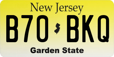 NJ license plate B70BKQ