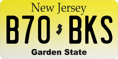 NJ license plate B70BKS