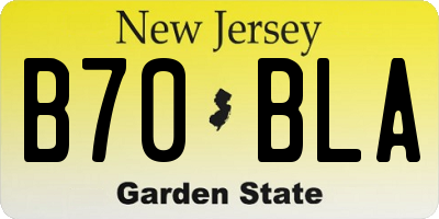 NJ license plate B70BLA