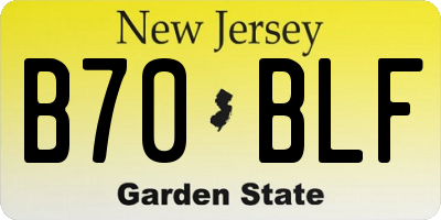 NJ license plate B70BLF