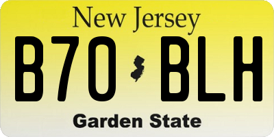 NJ license plate B70BLH