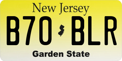 NJ license plate B70BLR