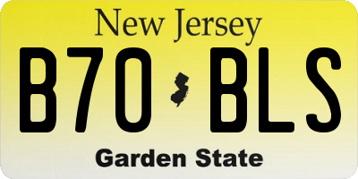NJ license plate B70BLS