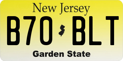 NJ license plate B70BLT
