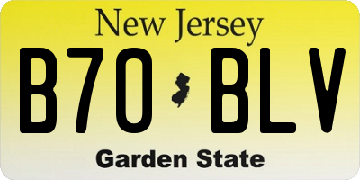 NJ license plate B70BLV